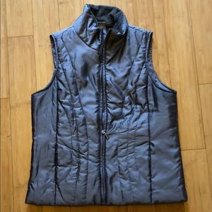 Grey puffy vest